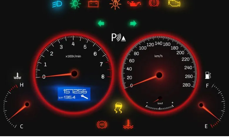 معنی چراغ های پشت آمپر خودرو 207