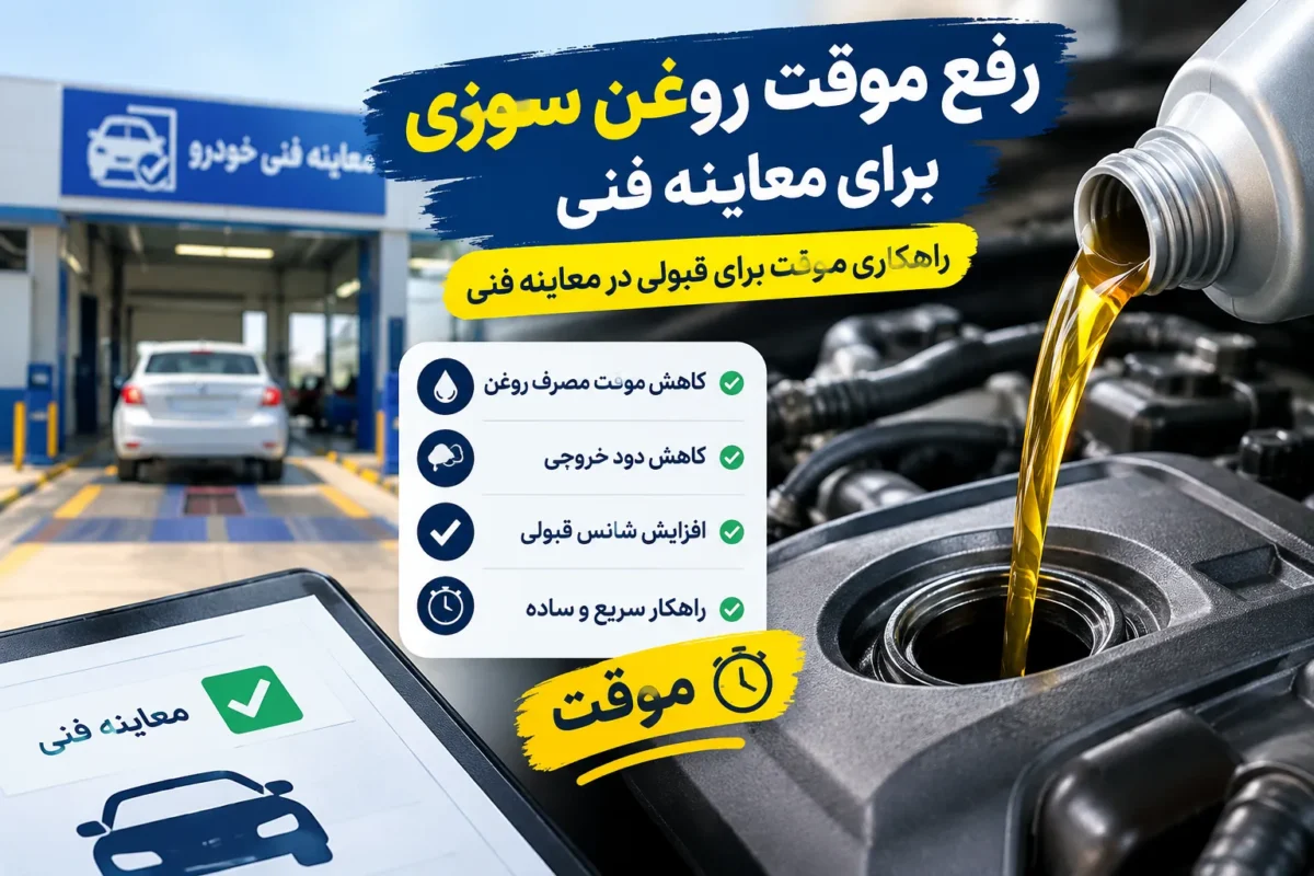 رفع موقت روغن سوزی برای معاینه فنی